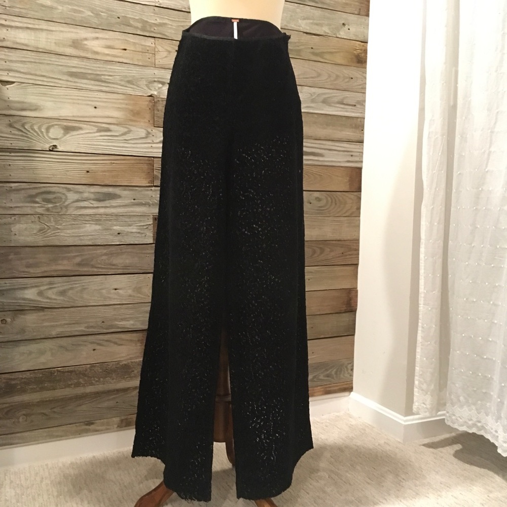 Free People Velvet Lace Wide Leg Pants